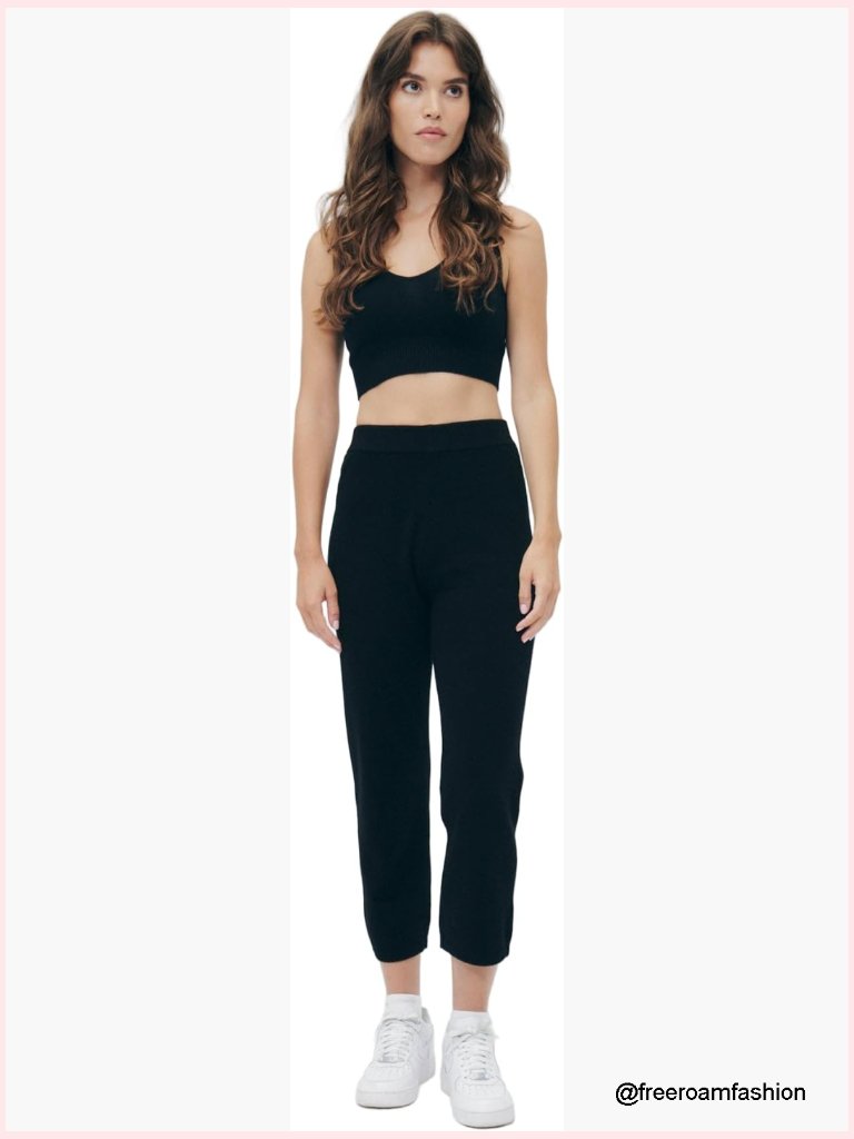 Women's Cashmere Cropped Pant Drawstring Jogger